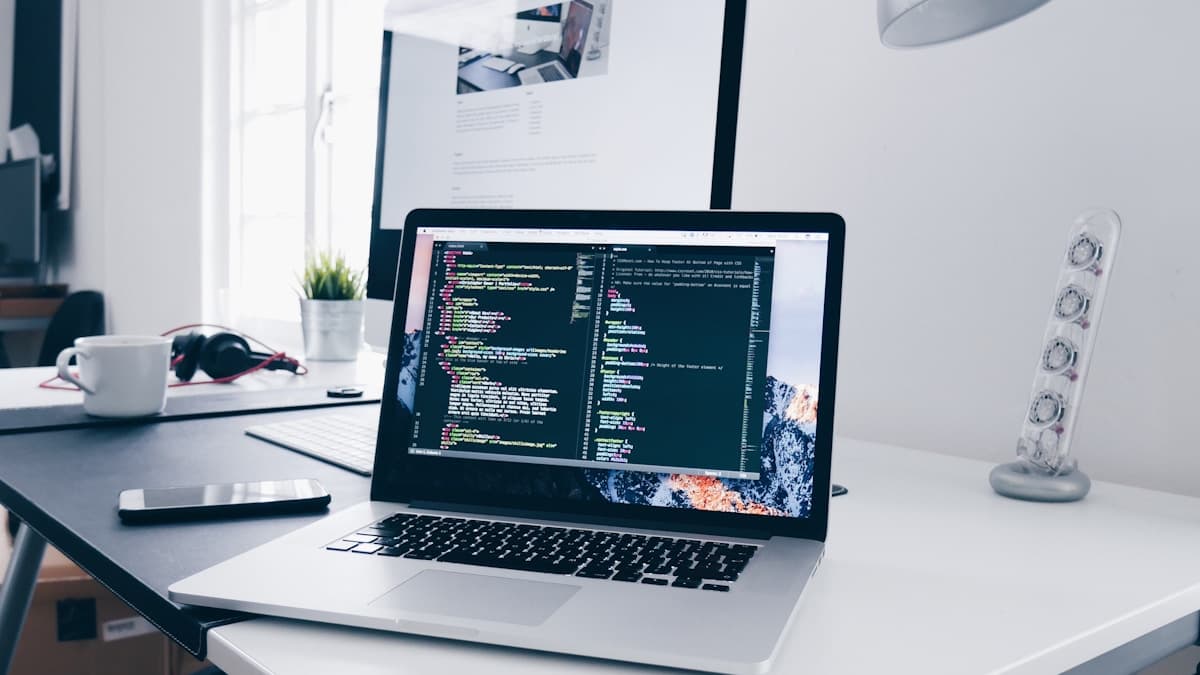 Desktop setup with code editor and screen recording software open